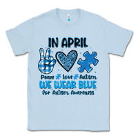 Dusty Blue in april we wear blue Classic Tee - JahusDesignShop