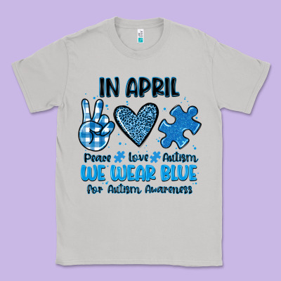 In April We Wear Blue Classic Tee Designed By Jahusdesignshop