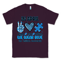 Plum in april we wear blue Classic Tee - JahusDesignShop