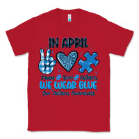 Red in april we wear blue Classic Tee - JahusDesignShop