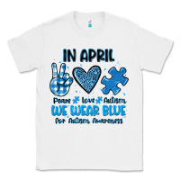 White in april we wear blue Classic Tee - JahusDesignShop