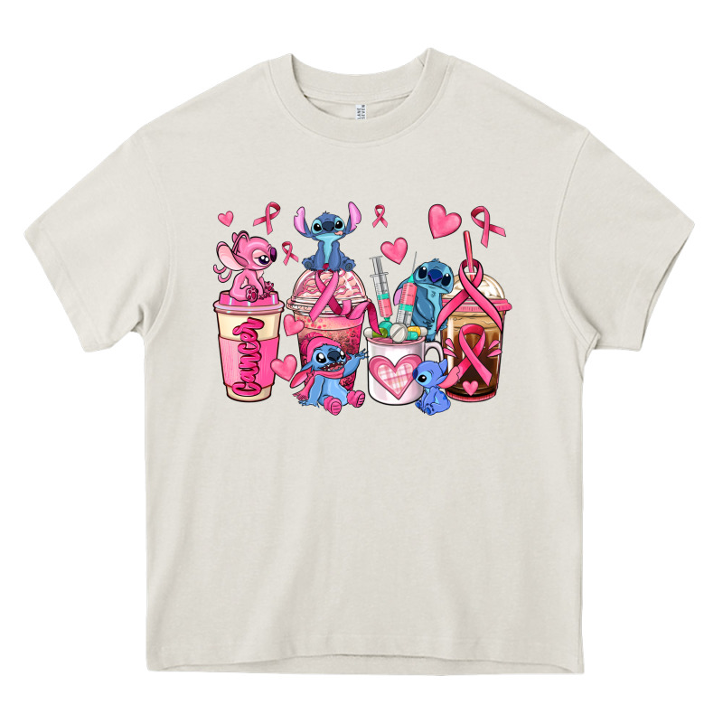 Breast Cancer Stitch Coffee Cups Heavy Core Tee by AdoDesignShop | Teevron
