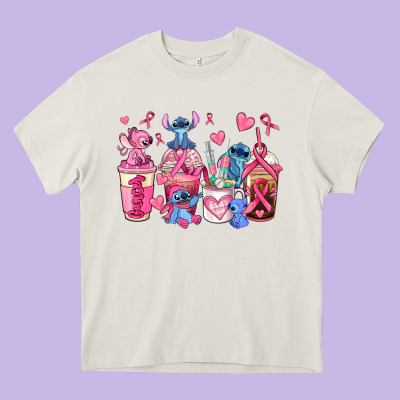 Breast Cancer Stitch Coffee Cups Heavy Core Tee Designed By Adodesignshop