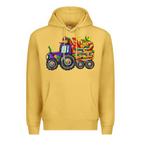 Antique Gold mardi gras tractor Premium Hoodie - CowGirlArtShop