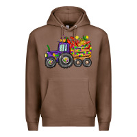Chestnut mardi gras tractor Premium Hoodie - CowGirlArtShop