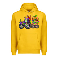 Lemon mardi gras tractor Premium Hoodie - CowGirlArtShop