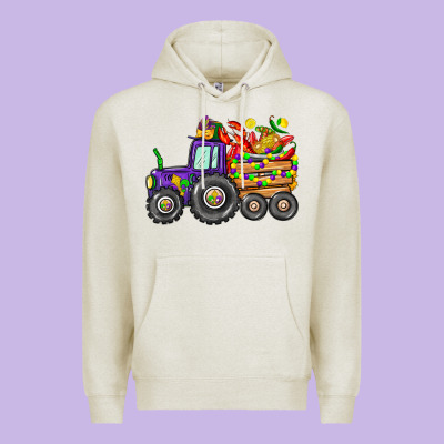 Mardi Gras Tractor Premium Hoodie Designed By Cowgirlartshop