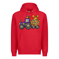 Red mardi gras tractor Premium Hoodie - CowGirlArtShop