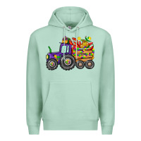 Seafoam mardi gras tractor Premium Hoodie - CowGirlArtShop