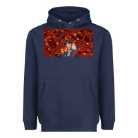 Navy wizard boy and owl Heavyweight Hoodie - TumblerDesignByShophia