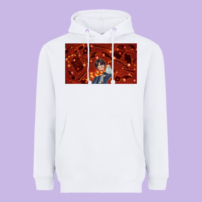 Wizard Boy And Owl Heavyweight Hoodie Designed By Tumblerdesignbyshophia