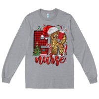 Heather Grey er nurse christmas Long Sleeve Tee - MaliasSmallBusiness