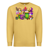 Antique Gold mardi gras coffee cups cowgirl Premium Sweatshirt - CowGirlArtShop