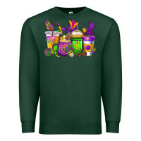 Sports Green mardi gras coffee cups cowgirl Premium Sweatshirt - CowGirlArtShop