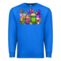 True Royal mardi gras coffee cups cowgirl Premium Sweatshirt - CowGirlArtShop