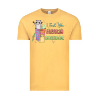 Vintage Mustard i feel like garbage raccoon Vintage Tee - MaliasSmallBusiness