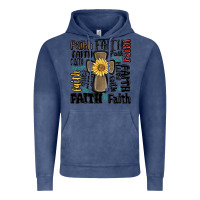 Vintage Denim faith cross Vintage Hoodie - MaliasSmallBusiness