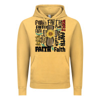 Vintage Mustard faith cross Vintage Hoodie - MaliasSmallBusiness