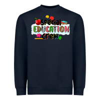 Navy special education crew Heavyweight Sweatshirt - NancyCooperArtShop