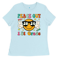 Baby Blue peace out 2024 1st grade Ladies Tee - JahusDesignShop