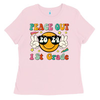 Bubblegum Pink peace out 2024 1st grade Ladies Tee - JahusDesignShop