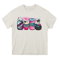 Cream racing coffee cups Heavy Core Tee - JahusDesignShop