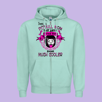 I'm A Pitbull Mom Just Like A Normal Mom Zipper Hoodie Designed By Bettercallsaul
