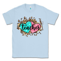 Dusty Blue heart teacher Classic Tee - MaliasSmallBusiness