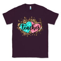 Plum heart teacher Classic Tee - MaliasSmallBusiness