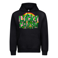 Black St Patricks Lucky Charm Urban Hoodie - FaDigitalArtStudio