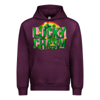 Mauve Wine St Patricks Lucky Charm Urban Hoodie - FaDigitalArtStudio