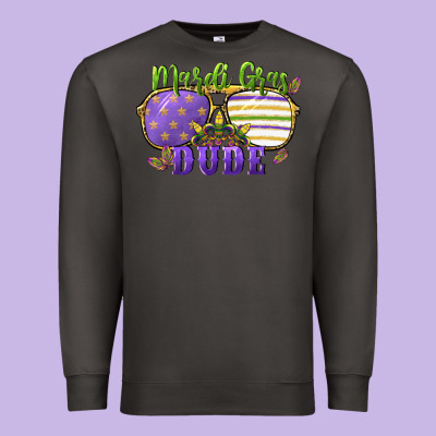 Mardi Gras Dude Premium Sweatshirt Designed By Cowgirlartshop