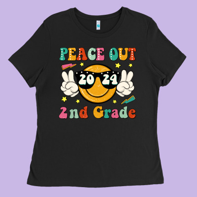 Peace Out 2024 2nd Grade Ladies Tee Designed By Jahusdesignshop