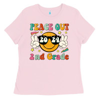 Bubblegum Pink peace out 2024 2nd grade Ladies Tee - JahusDesignShop