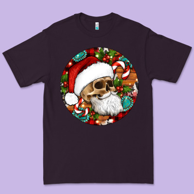 Christmas Hippie Skeleton Santa Ornament Premium Tee Designed By Artiststas