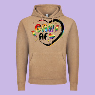 Gay Af Vintage Hoodie Designed By Maliassmallbusiness