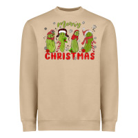 Mushroom Pickle Merry Christmas Heavyweight Sweatshirt - MaliasSmallBusiness