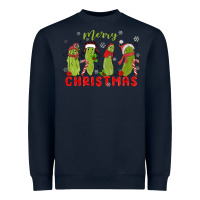 Navy Pickle Merry Christmas Heavyweight Sweatshirt - MaliasSmallBusiness