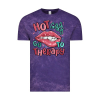 Cloud Purple hot girls go to therapy Vintage Tee - MaliasSmallBusiness