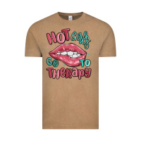 Vintage Coffee hot girls go to therapy Vintage Tee - MaliasSmallBusiness