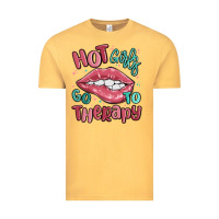 Vintage Mustard hot girls go to therapy Vintage Tee - MaliasSmallBusiness