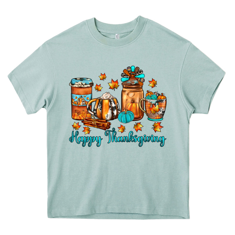 Happy Thanksgiving Coffee Heavy Core Tee by JahusDesignShop | Teevron
