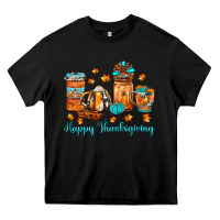 Black happy thanksgiving coffee Heavy Core Tee - JahusDesignShop