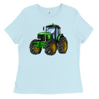 Baby Blue farm tractor Ladies Tee - AdoDesignShop