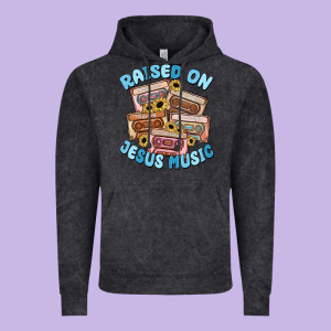 Raised On Jesus Music Vintage Hoodie Designed By Maliassmallbusiness