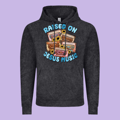 Raised On Jesus Music Vintage Hoodie Designed By Maliassmallbusiness