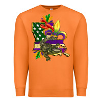 Carrot louisiana map american flag mardi gras Premium Sweatshirt - CowGirlArtShop