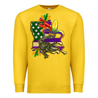 Lemon louisiana map american flag mardi gras Premium Sweatshirt - CowGirlArtShop