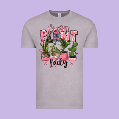 Crazy Plant Lady Houseplants Vintage Tee Designed By Jahusdesignshop
