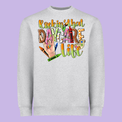 Rockin That Daycare Life Heavyweight Sweatshirt Designed By Nancycooperartshop